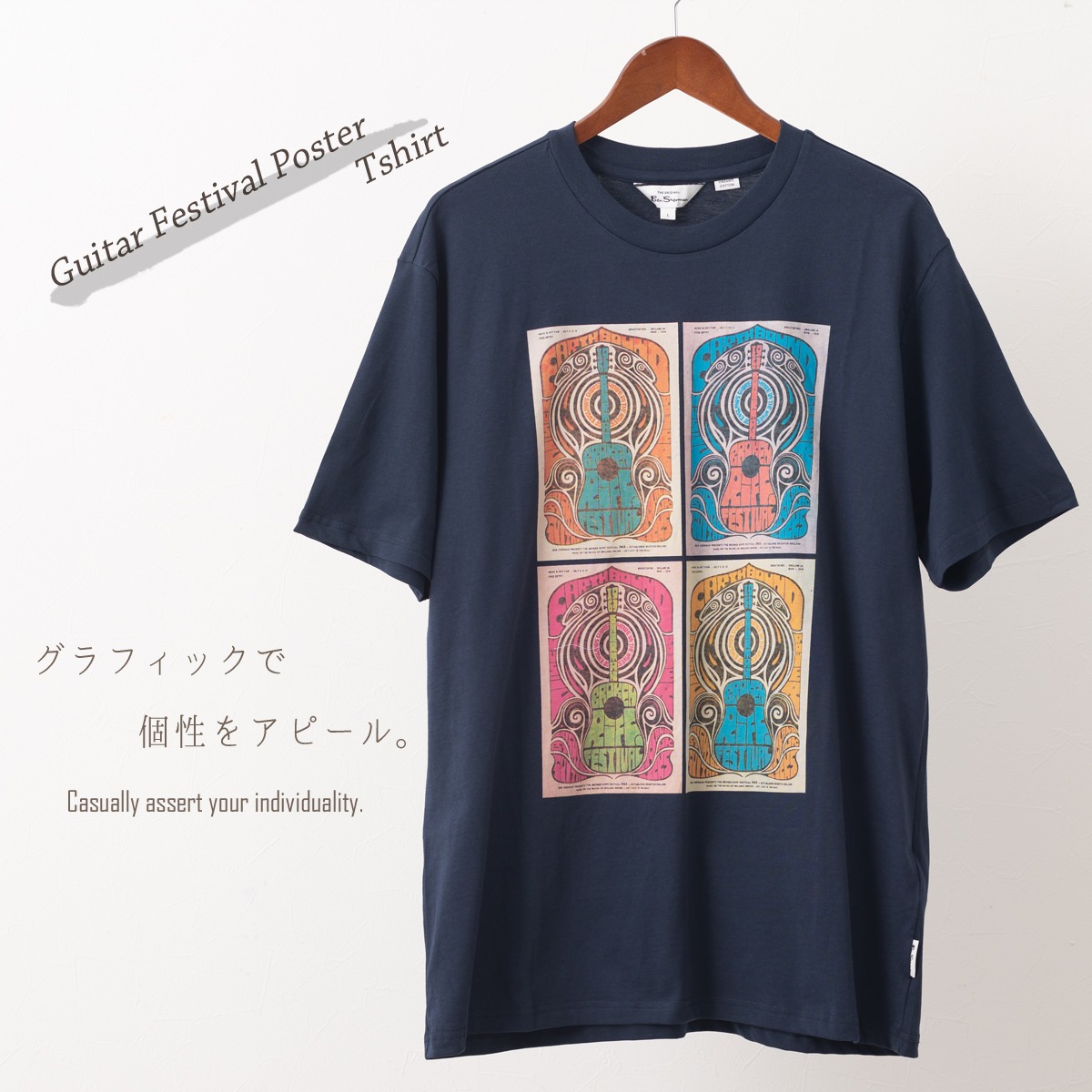 Ben Sherman �٥󥷥㡼�ޥ� ����ե��å� �ץ��� T����� Ⱦµ �������ͥ��ӡ� �������ե����ƥ��Х�ݥ����� ������ �������˥å����åȥ� ����ץ� �ץ��� �쥮��顼�ե��å�