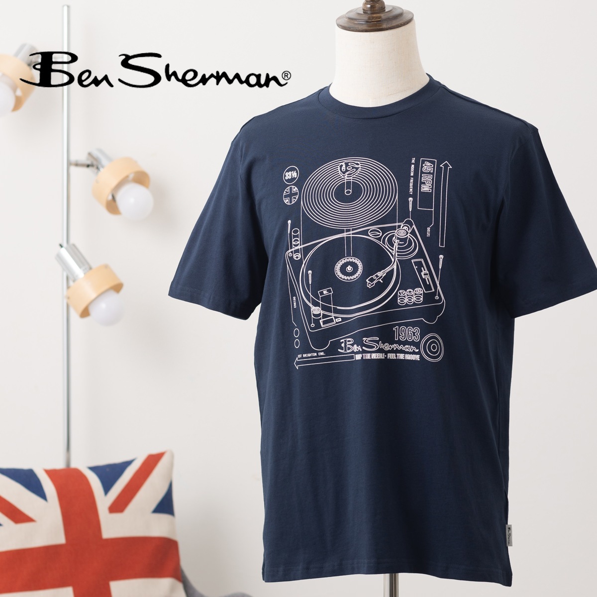 Ben Sherman �٥󥷥㡼�ޥ� ����ե��å� �ץ��� T����� Ⱦµ �������ͥ��ӡ� ��˥��쥳���ɥץ졼�䡼 �������˥å����åȥ� ����ץ� �ץ��� �쥮��顼�ե��å�