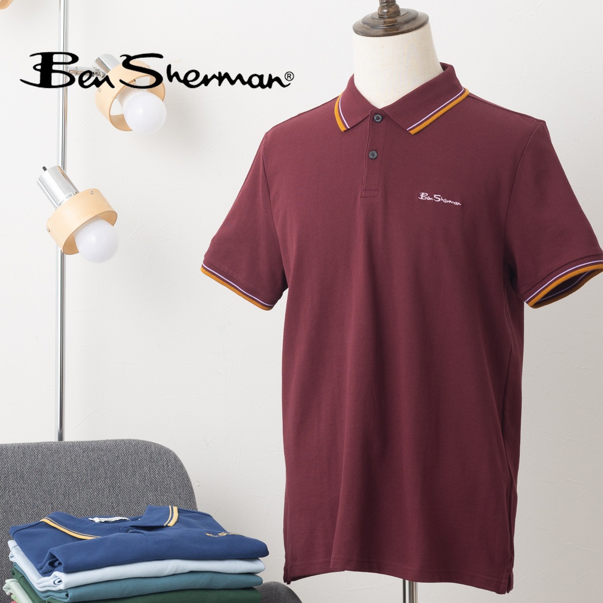 Ben Sherman �٥󥷥㡼�ޥ� Ⱦµ�ݥ������ �����ͥ��㡼�ݥ� �ݥ� ����� �ԥ� �����ܥ꡼ �֥롼 �磻���å� �������� �ͥ��ӡ� �������˥å����åȥ� �쥮��顼�ե��å�