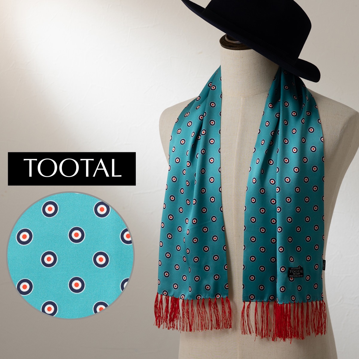 Tootal Vintage ��˥��å��� �ԥ奢 ���륯 �������� �����ե������֥롼 �������åȥޡ��� �ȥ������� ������ơ���