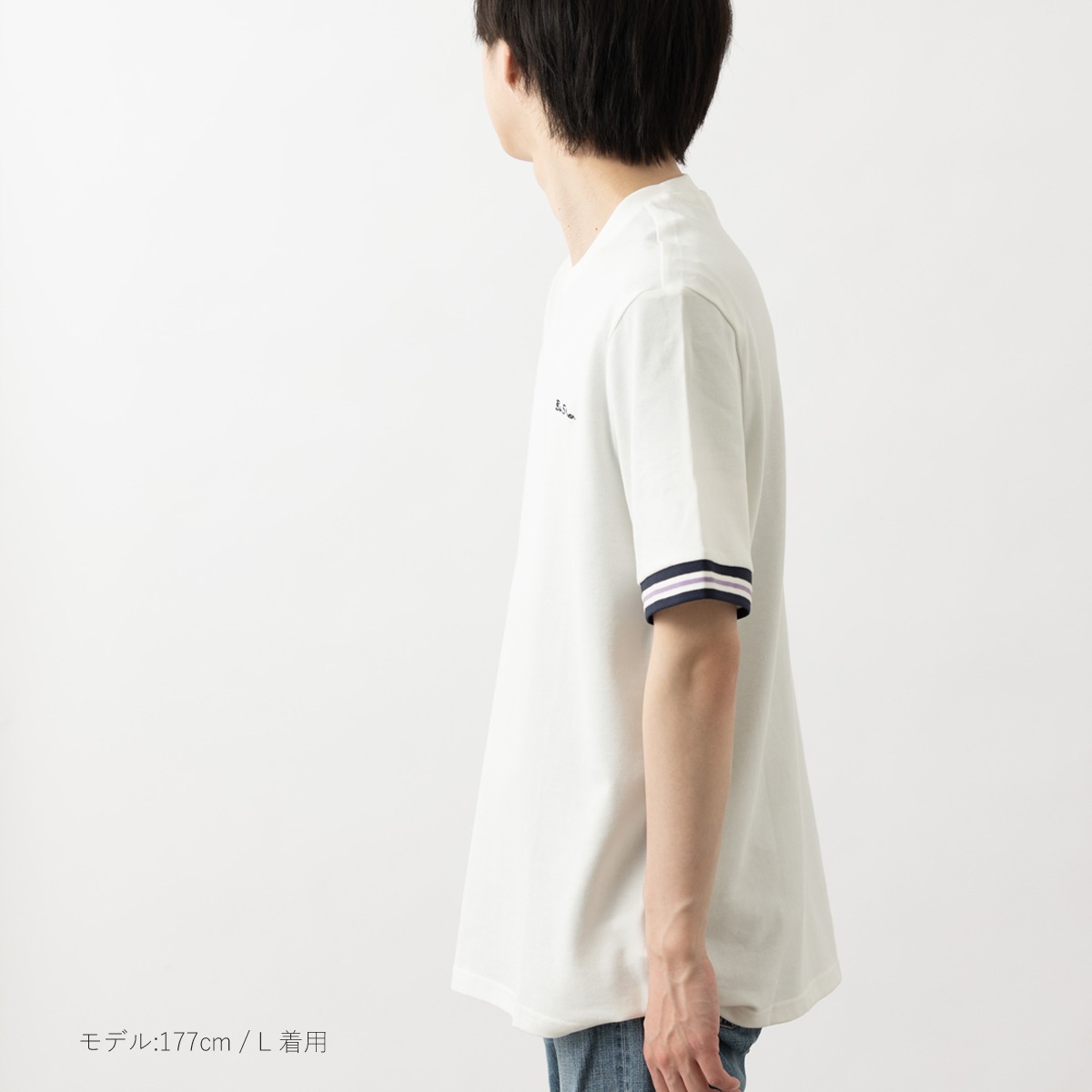 Ben Sherman �٥󥷥㡼�ޥ� ���åȥ�ԥ� T����� �ƥ��åץ饤�� �������ͥ��ӡ� �ѥ������֥롼 ���Ρ��ۥ磻�� ���å����ե��å� ��˥��å���