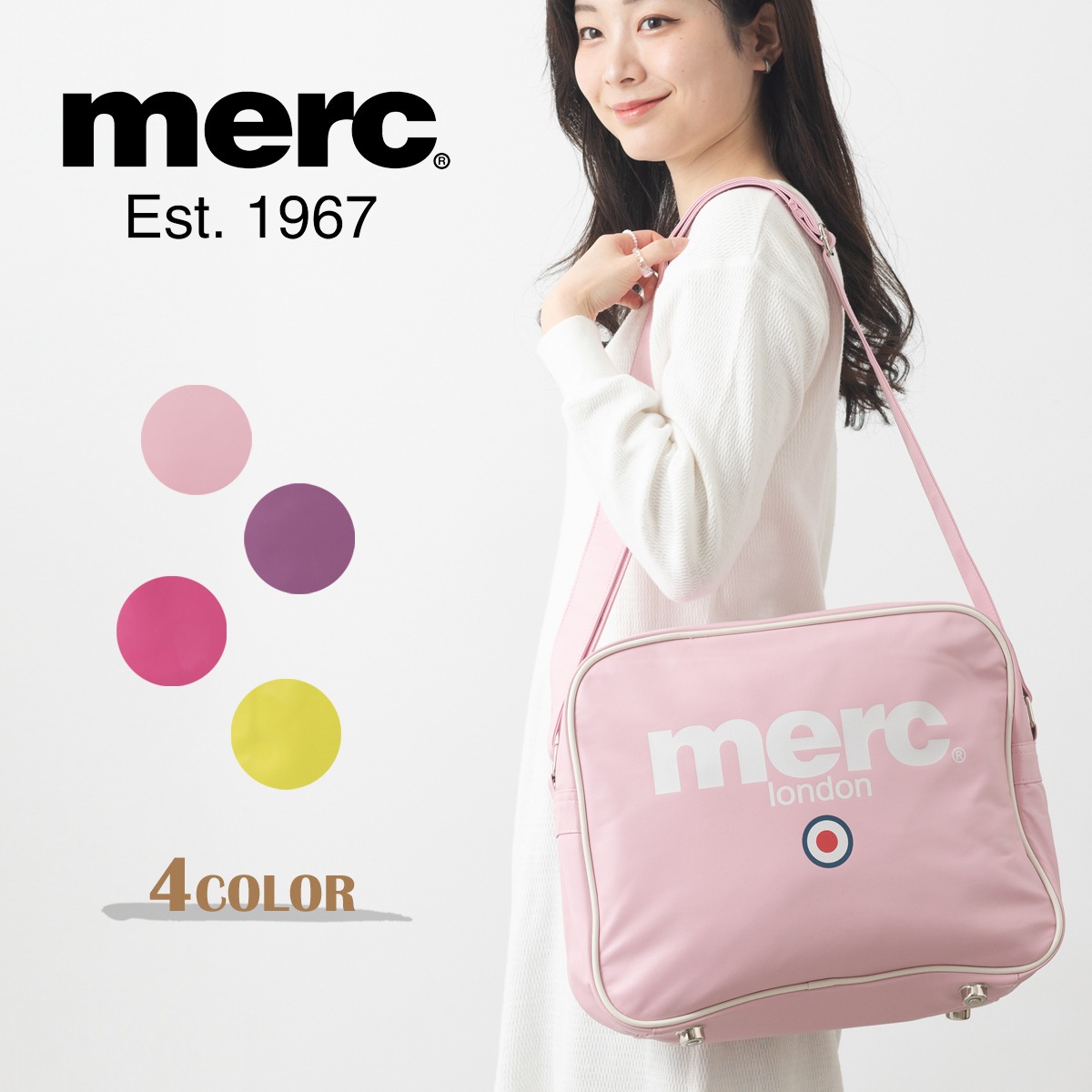 Merc London ��륯����ɥ� ���������Хå� �ե饤�ȥХå� 37x30x12cm �ԥ� ���꡼�� �ץ�� �����ץ��� ��˥��å��� ��ǥ����� ���