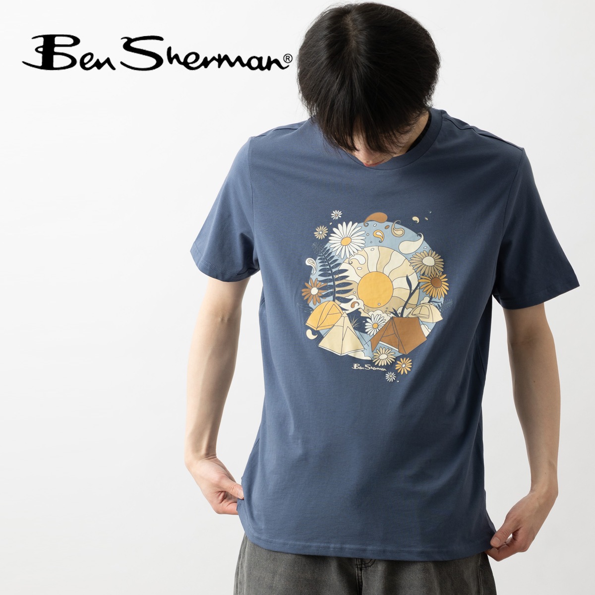 Ben Sherman �٥󥷥㡼�ޥ� T����� �������åȥޡ��� ����ǥ��� �쥮��顼�ե��å� ��˥��å���