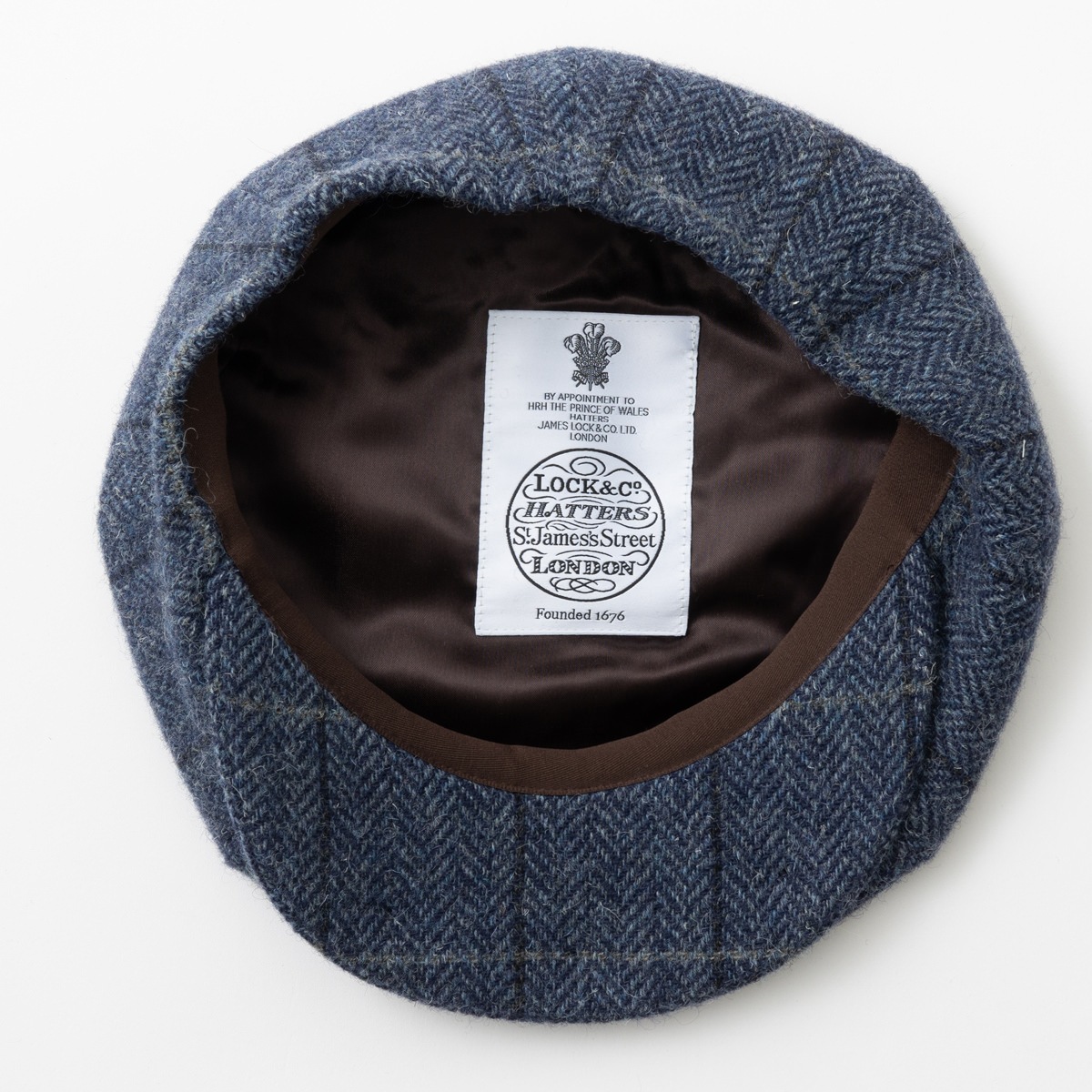 James Lock ॹå 㥹å SANDWICH ٥ܡå  BLUE HERRINGBONE WINDOWPANE ֥롼 إܡ ɥڥ