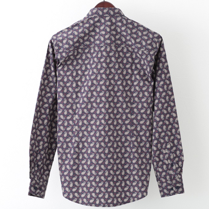 AKM ペイズリーシャツ　ネイビー　Mサイズ　定価35,200円 メルクロンドン Merc London,メンズ Merc London メルクロンドン