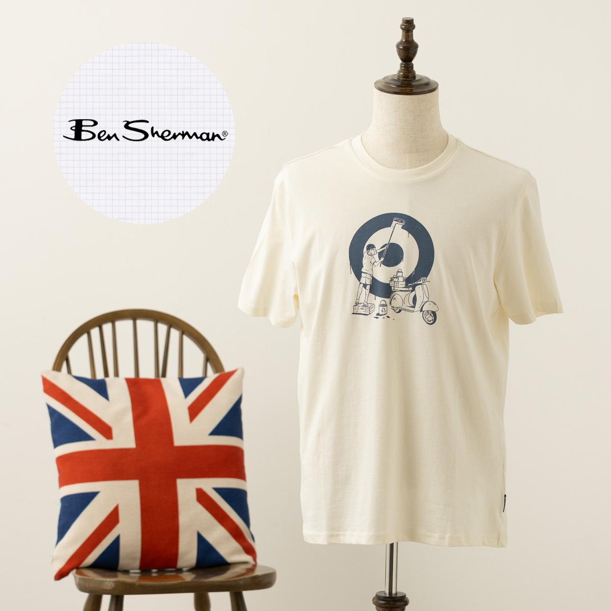 Ben Sherman �٥󥷥㡼�ޥ� T����� �������åȥޡ��� �����ܥ꡼ �쥮��顼�ե��å� ��˥��å��� 