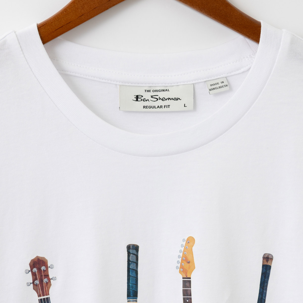 Ben Sherman �٥󥷥㡼�ޥ� T����� ���åȥ� ������ �ۥ磻�� �쥮��顼�ե��å� ���롼�ͥå� ��˥��å���