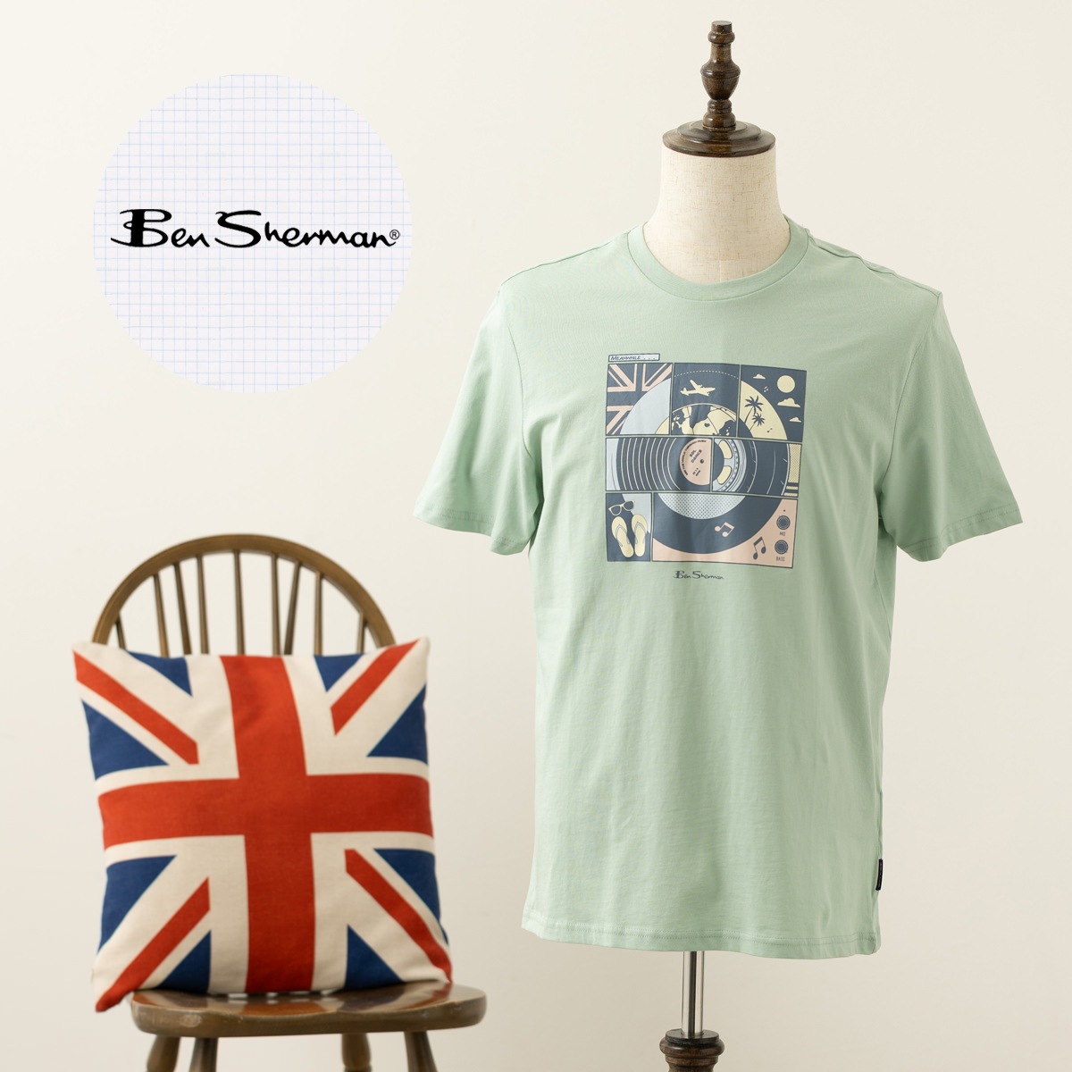 Ben Sherman �٥󥷥㡼�ޥ� T����� ���ߥå� �������åȥޡ��� �ߥ�� �쥮��顼�ե��å� ��˥��å���