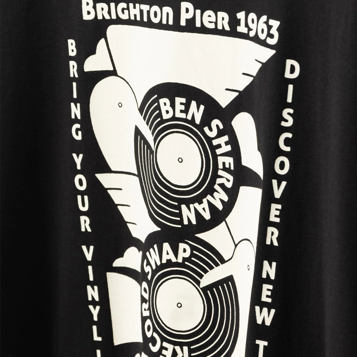 Ben Sherman �٥󥷥㡼�ޥ� T����� �쥳���ɥ���å� �֥�å� ���å����ե��å� ��˥��å���