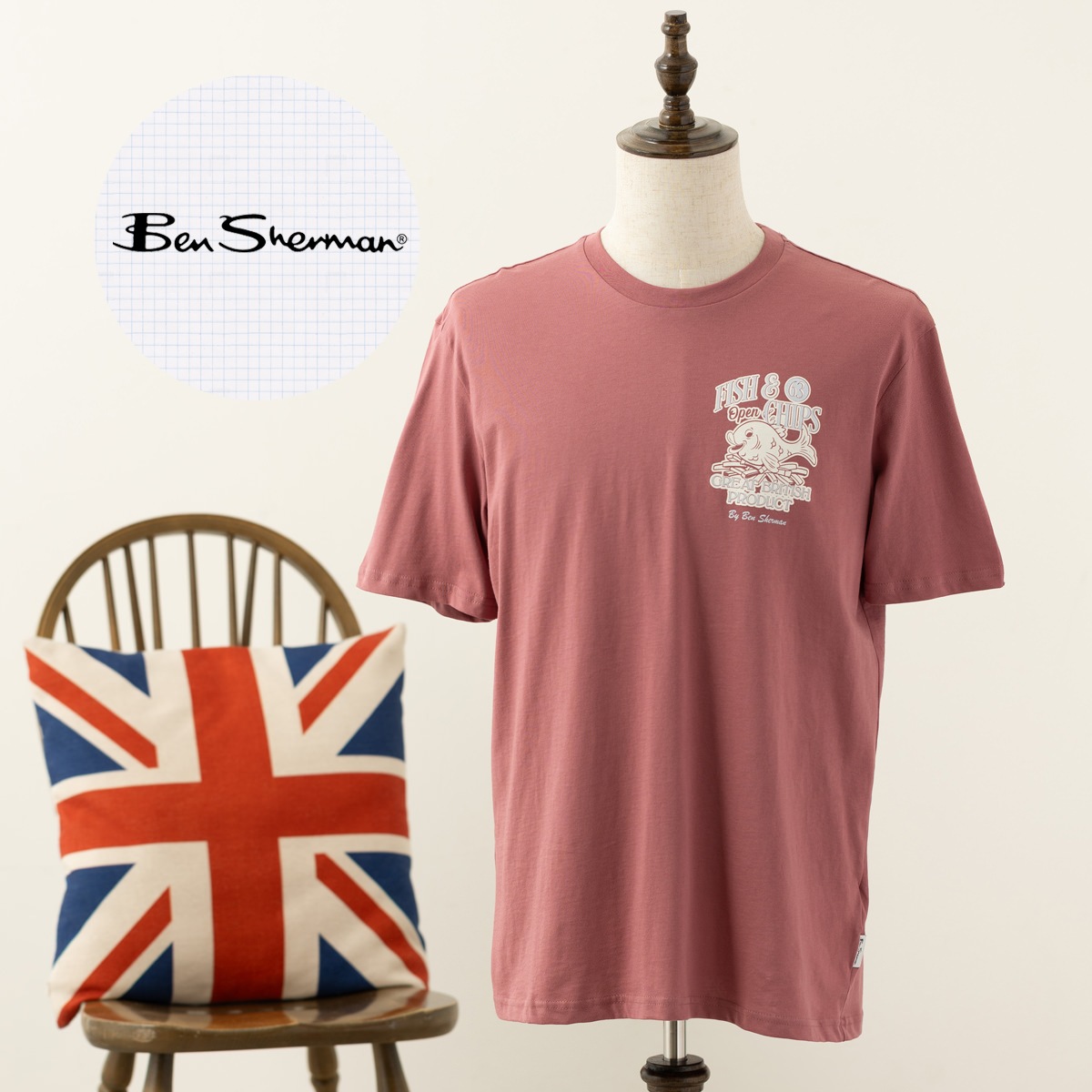 Ben Sherman �٥󥷥㡼�ޥ� T����� �Хå��ץ��� �饺�٥꡼ ���å����ե��å� ��˥��å���