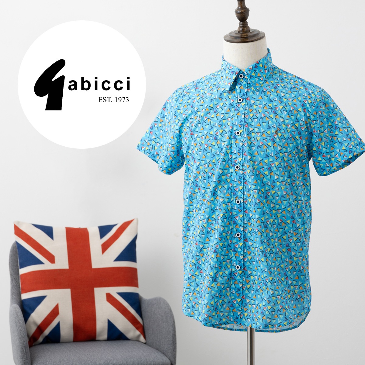 Gabicci ��� Ⱦµ����� ���ӥå� ��åȥץ���  �֥롼 �饤�ȥ֥롼
