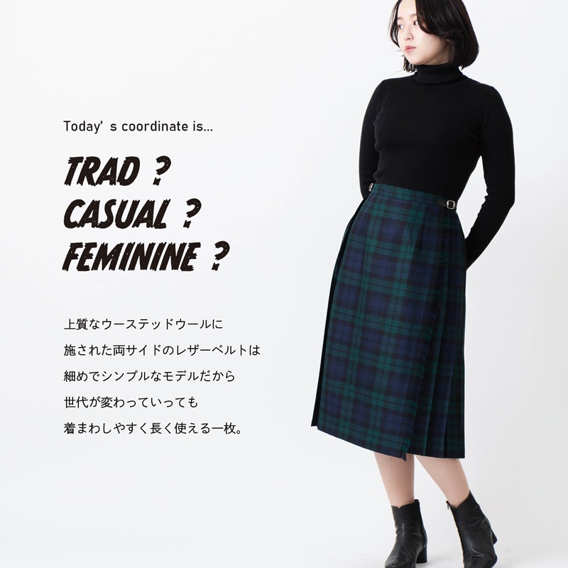 ドラミ 新品・未使用O'NEIL OF DUBLIN ラップスカート O'NEIL of DUBLIN オニールオブダブリン スカート OF ミディアム