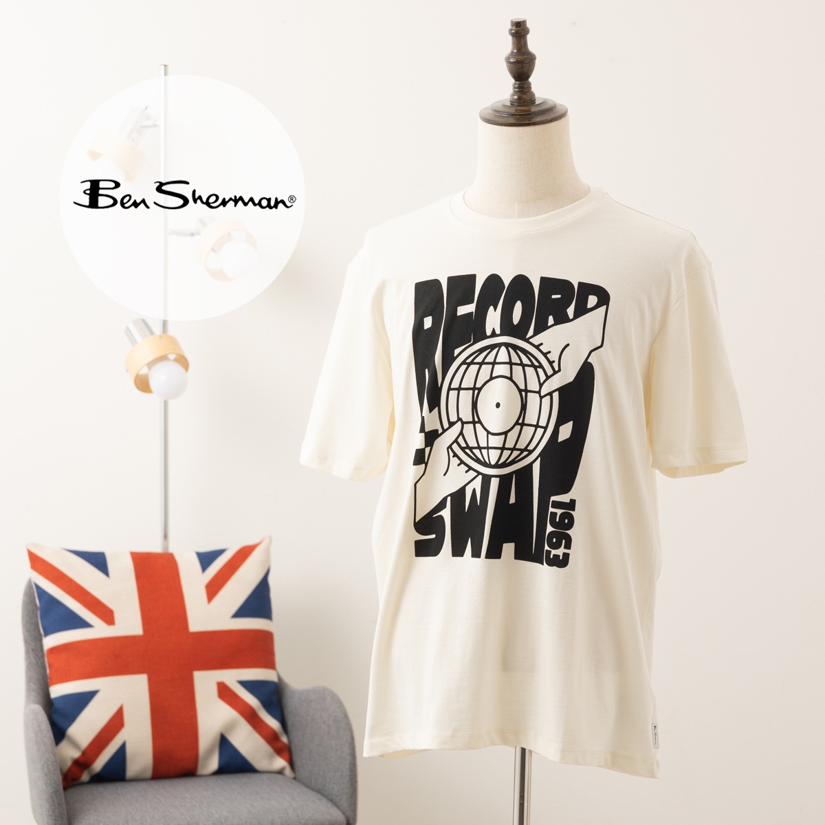 Ben Sherman �٥󥷥㡼�ޥ� T����� �ץ��� �쥳���� �������˥å����åȥ� Ⱦµ ���å����ե��å� �����ܥ꡼