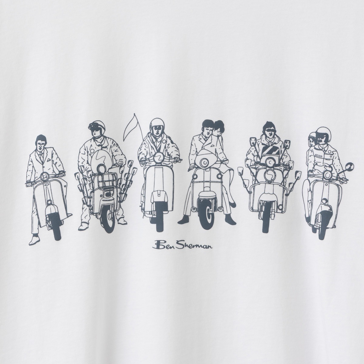 Ben Sherman �٥󥷥㡼�ޥ� T����� ���������� �ۥ磻�� �쥮��顼�ե��å� ��˥��å���