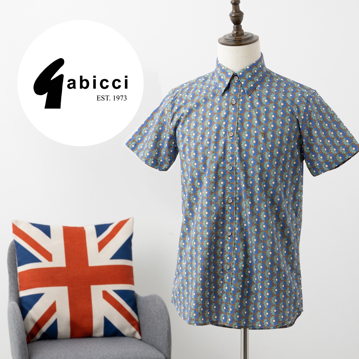 Gabicci ��� Ⱦµ����� ���ӥå� �ե������ץ���  ���� �١����� �֥饦�� �֥롼 ���꡼��