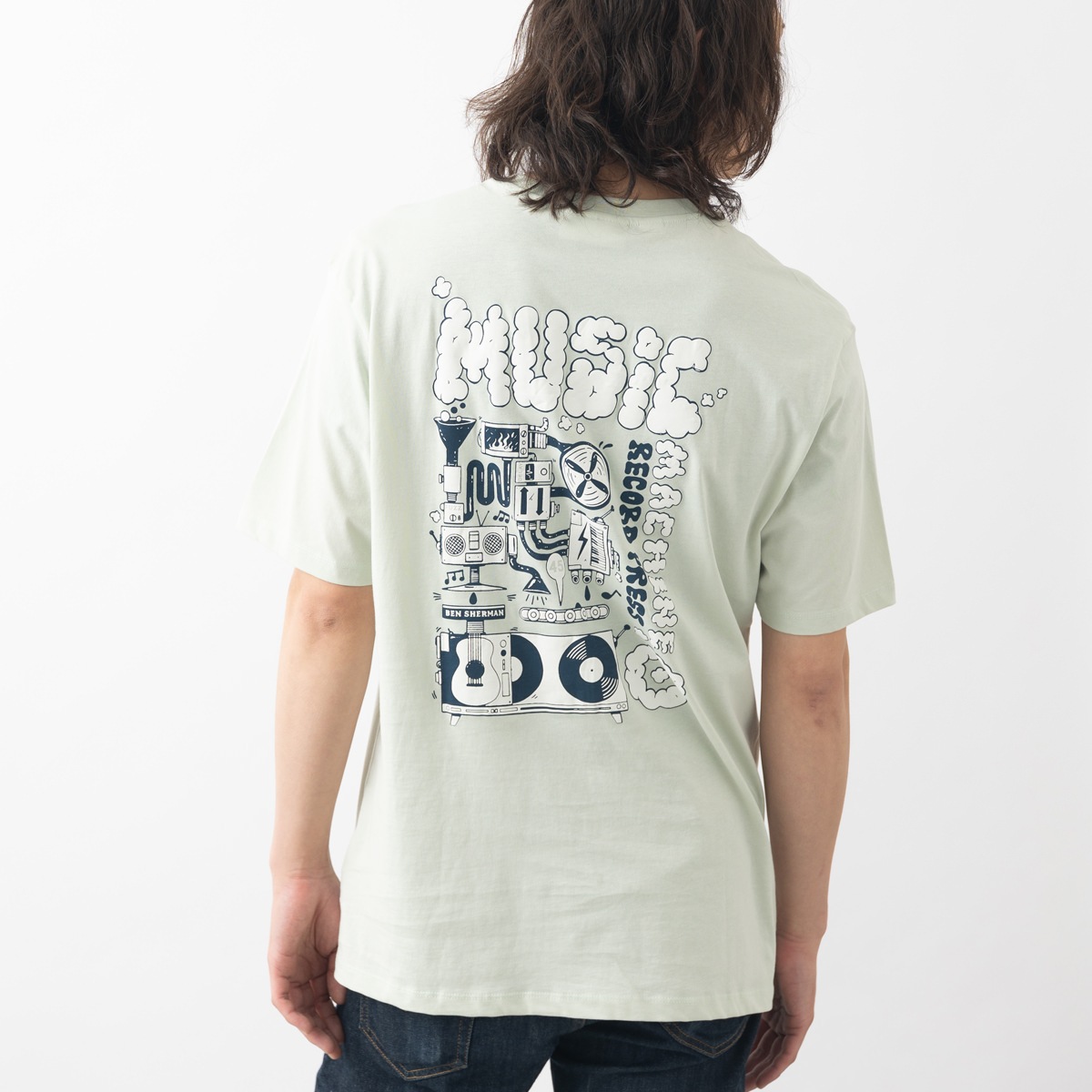 Ben Sherman �٥󥷥㡼�ޥ� T����� �Хå��ץ��� �쥳���� �ߥ塼���å� �������˥å����åȥ� Ⱦµ ���å����ե��å� �饤�ȥ��꡼��