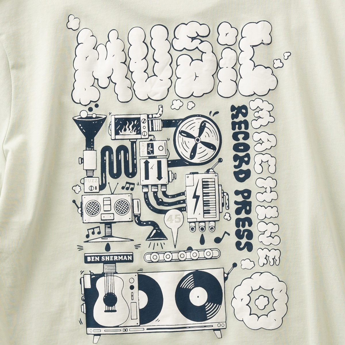 Ben Sherman �٥󥷥㡼�ޥ� T����� �Хå��ץ��� �쥳���� �ߥ塼���å� �������˥å����åȥ� Ⱦµ ���å����ե��å� �饤�ȥ��꡼��