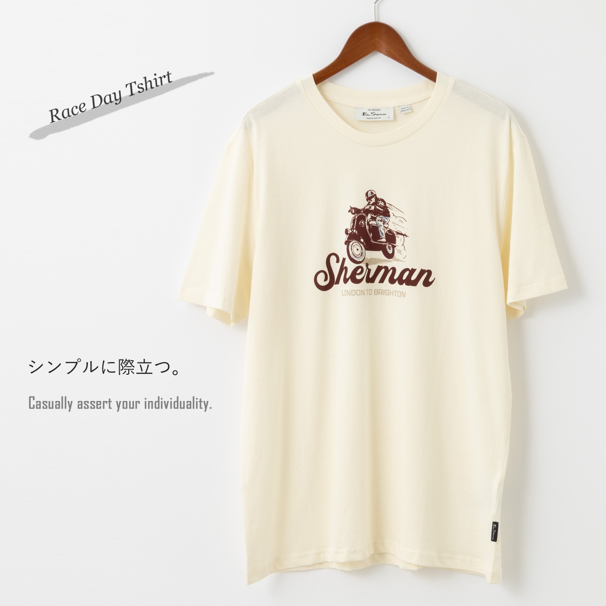 Ben Sherman �٥󥷥㡼�ޥ� T����� ���������� �����ܥ꡼ �쥮��顼�ե��å� ��˥��å���