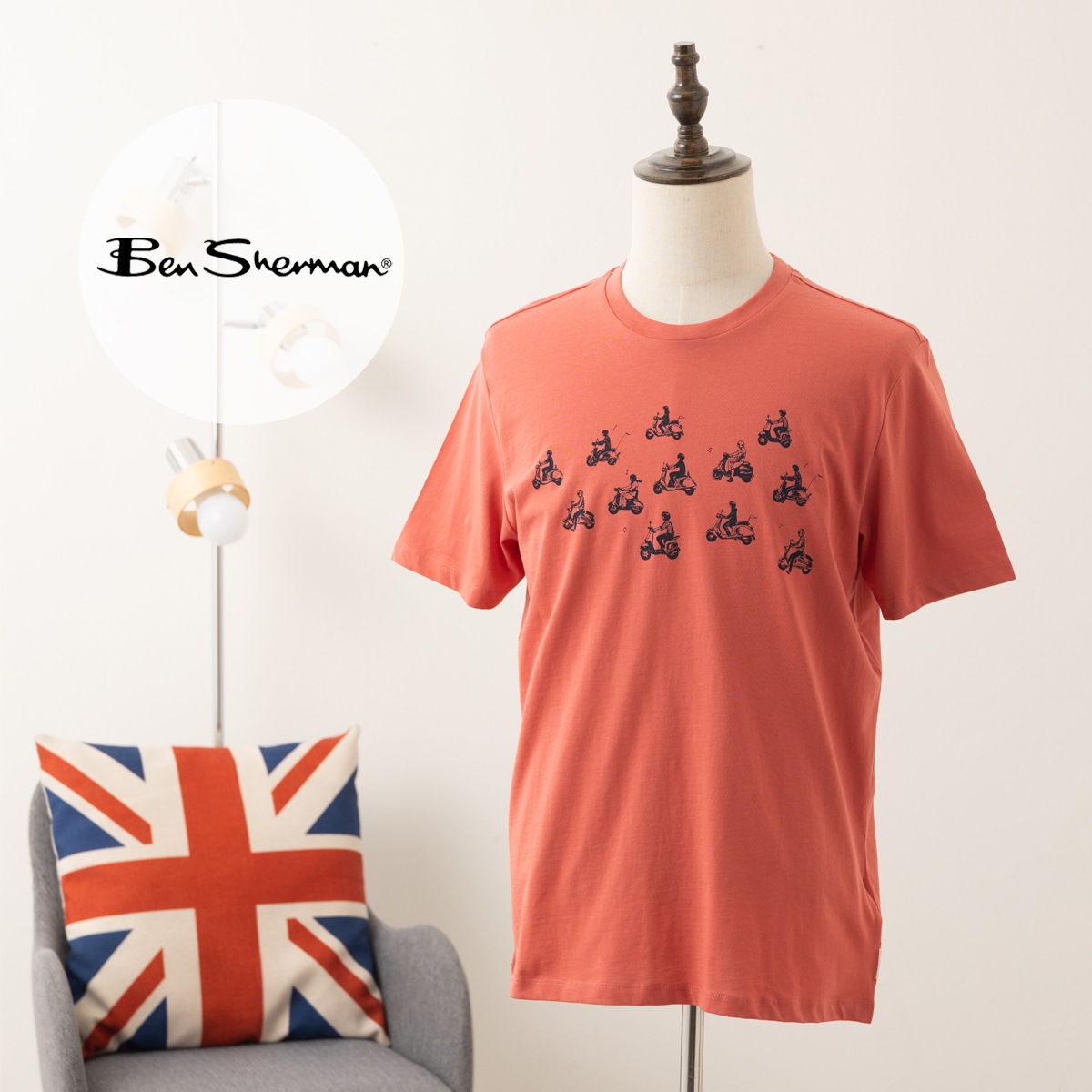 Ben Sherman �٥󥷥㡼�ޥ� T����� �ץ��� ���������� �饤�ɥ����� �������˥å����åȥ� Ⱦµ �쥮��顼�ե��å� ���꡼��