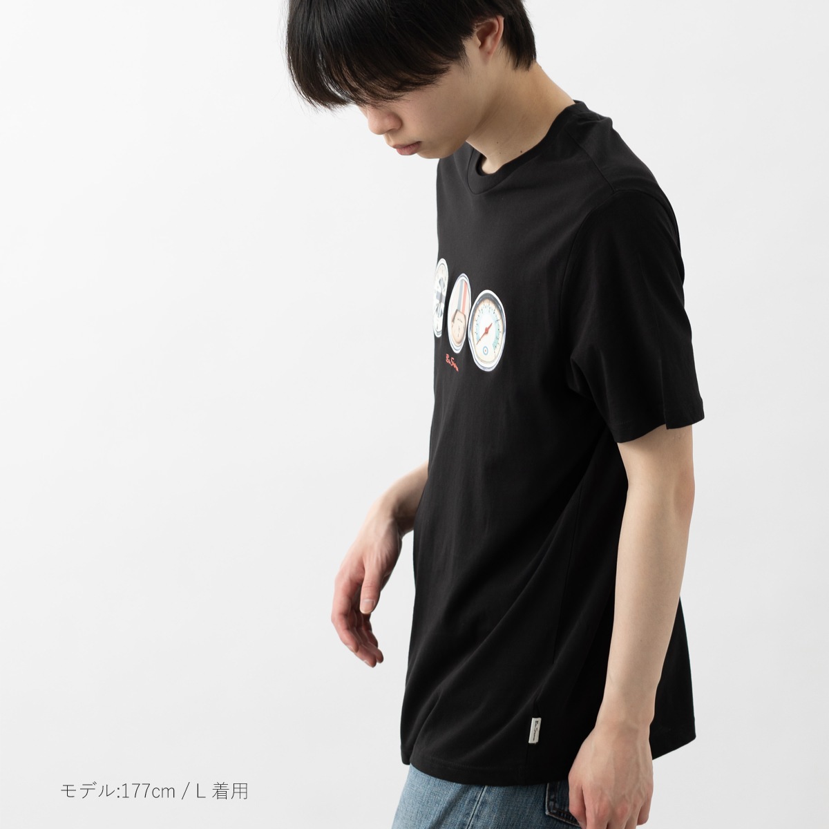 Ben Sherman �٥󥷥㡼�ޥ� T����� ���ԡ��ɥ᡼���� �֥�å� �쥮��顼�ե��å� ��˥��å���