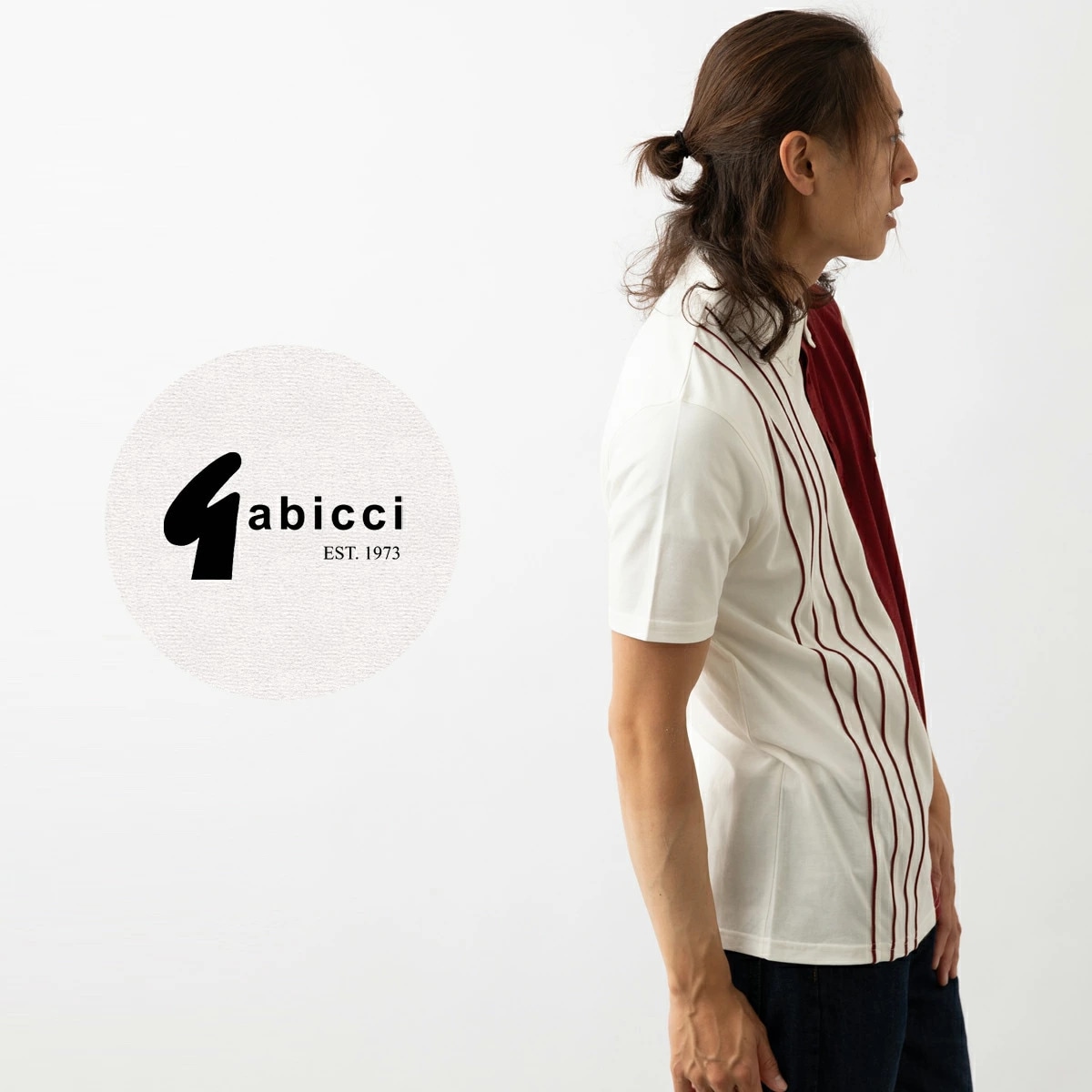 Gabicci ��� �ݥ������ Ⱦµ ���㡼�����ݥ� ���ӥå� �ȥ�� ���ȥ饤�� �ۥ磻�� ��å�