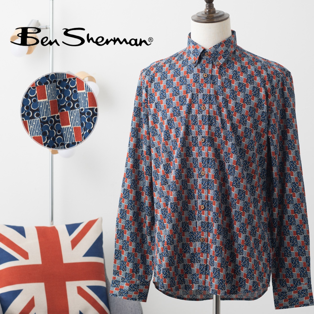 Ben Sherman �٥󥷥㡼�ޥ� Ĺµ����� 50's �����å����ܡ��ɥץ��� �쥮��顼�ե��å� �����å� ��ȥ�  ����ǥ��� ���åȥ� ���ե� ��å� �ܥ�������� �ȥ�å� ���