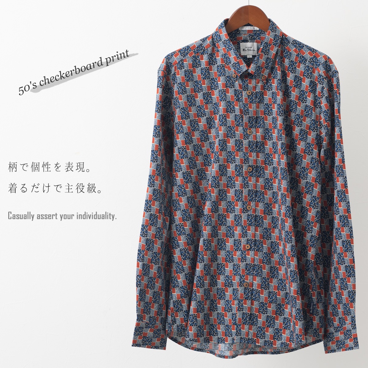 Ben Sherman �٥󥷥㡼�ޥ� Ĺµ����� 50's �����å����ܡ��ɥץ��� �쥮��顼�ե��å� �����å� ��ȥ�  ����ǥ��� ���åȥ� ���ե� ��å� �ܥ�������� �ȥ�å� ���
