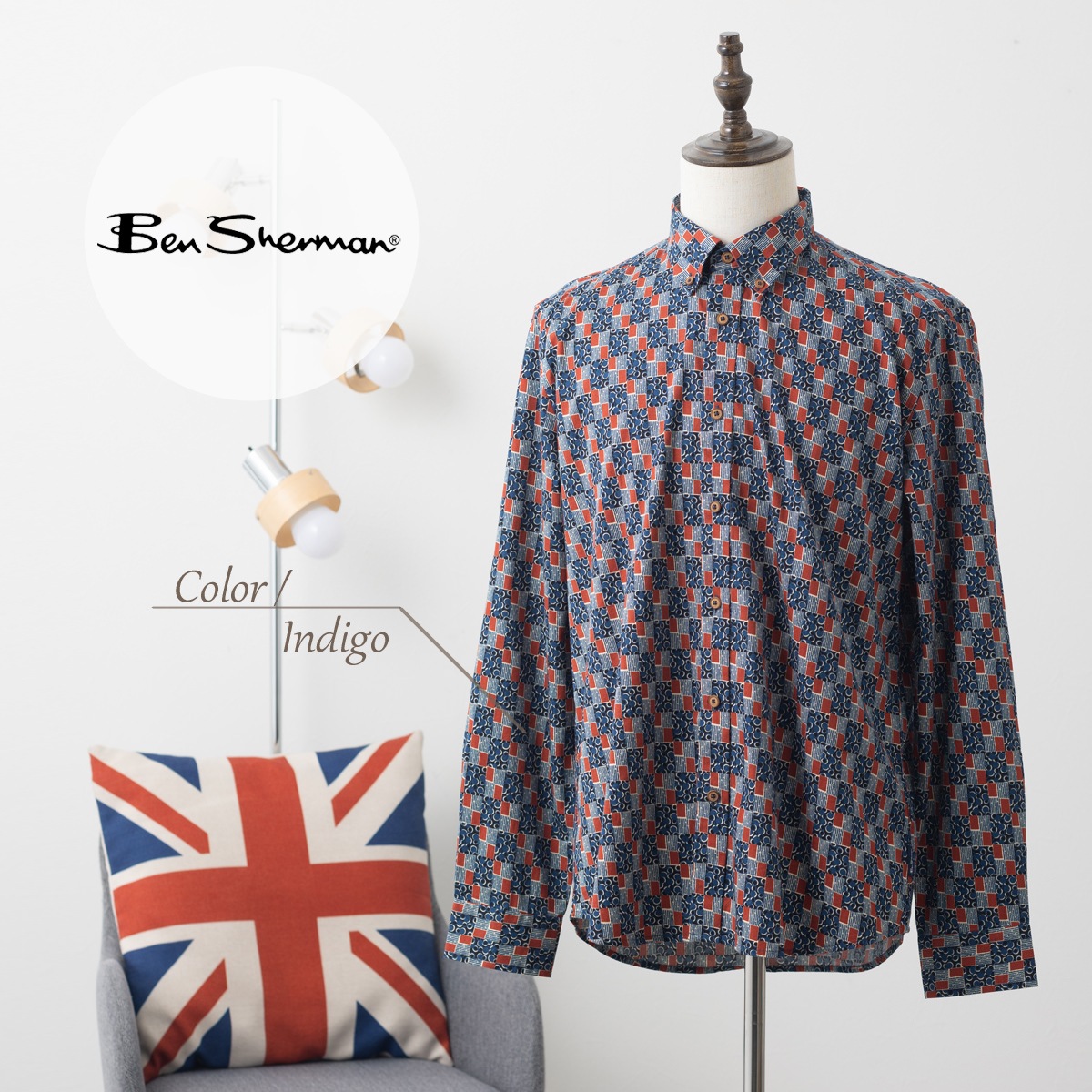 Ben Sherman �٥󥷥㡼�ޥ� Ĺµ����� 50's �����å����ܡ��ɥץ��� �쥮��顼�ե��å� �����å� ��ȥ�  ����ǥ��� ���åȥ� ���ե� ��å� �ܥ�������� �ȥ�å� ���