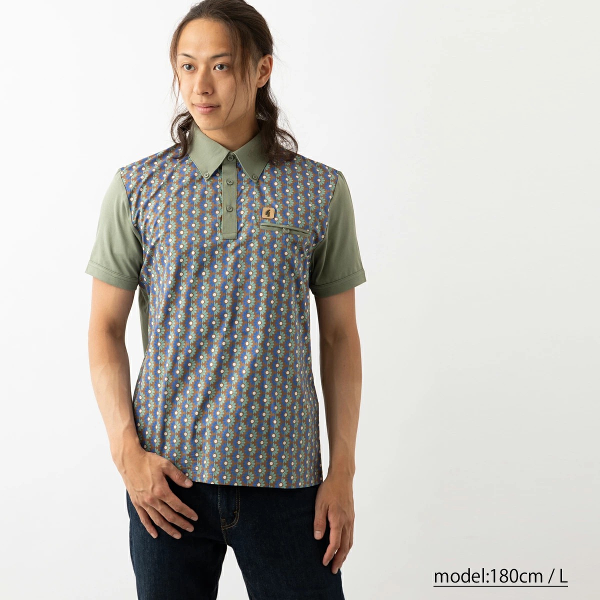 GUCCI 花柄 半袖ポロシャツ L GUCCI 花柄 半袖ポロシャツ L GUCCI 花柄 半袖ポロシャツ L