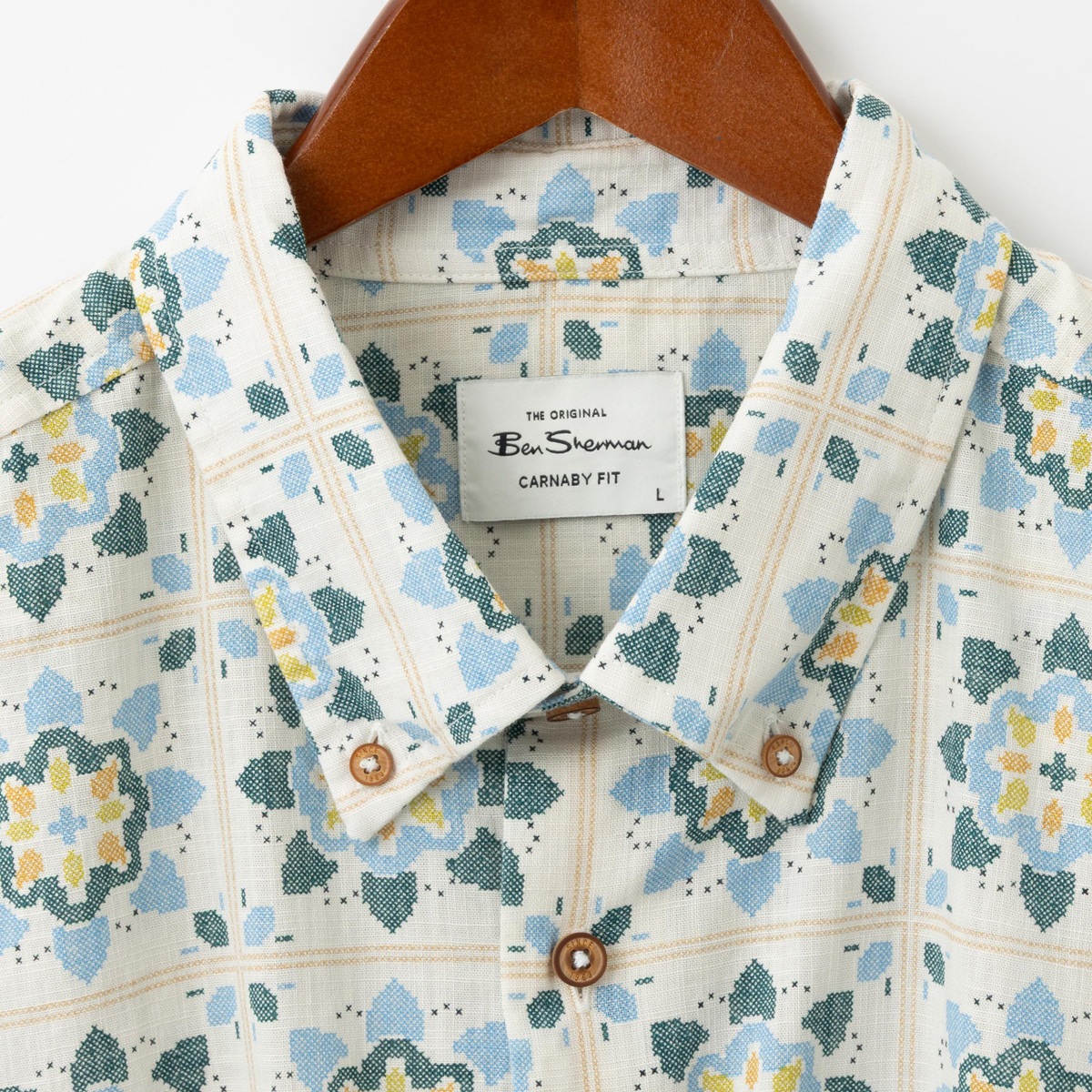 �٥󥷥㡼�ޥ� Ben Sherman ���åȥ� Ĺµ����� �֥�ƥ��å��奯��ե� �ץ��� �����ܥ꡼ CARNABY FIT �ե� ����