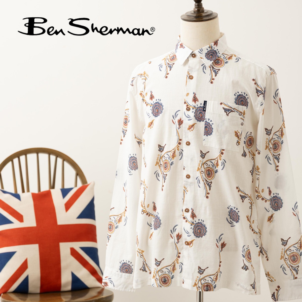 �٥󥷥㡼�ޥ� Ben Sherman ���åȥ� Ĺµ����� �ե�����륯��ե� �ץ��� �ե��� CARNABY FIT �ե� ����