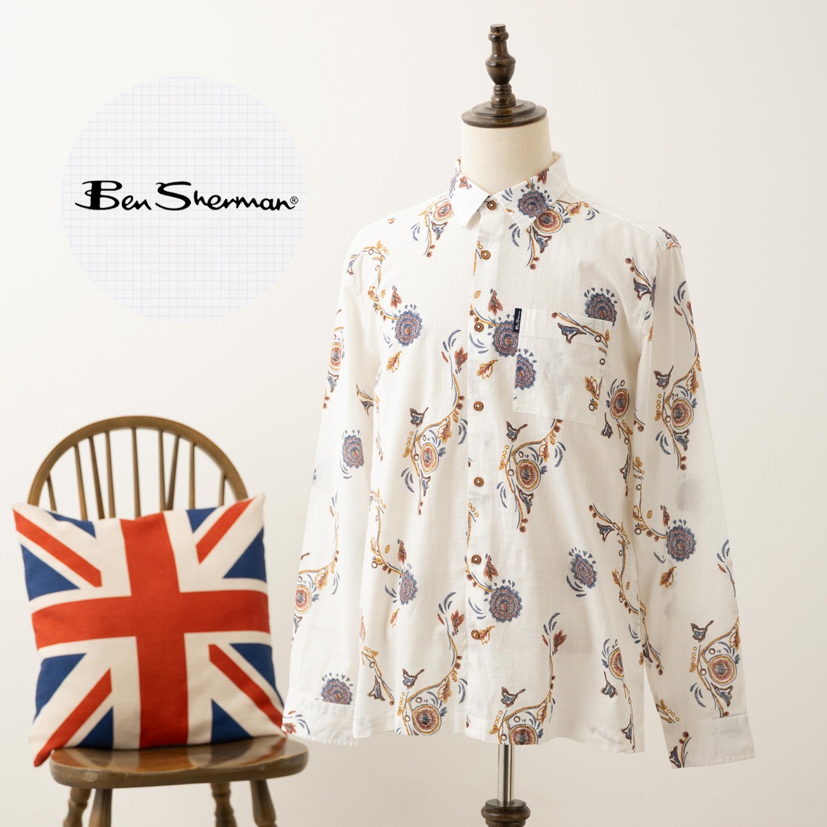 �٥󥷥㡼�ޥ� Ben Sherman ���åȥ� Ĺµ����� �ե�����륯��ե� �ץ��� �ե��� CARNABY FIT �ե� ����
