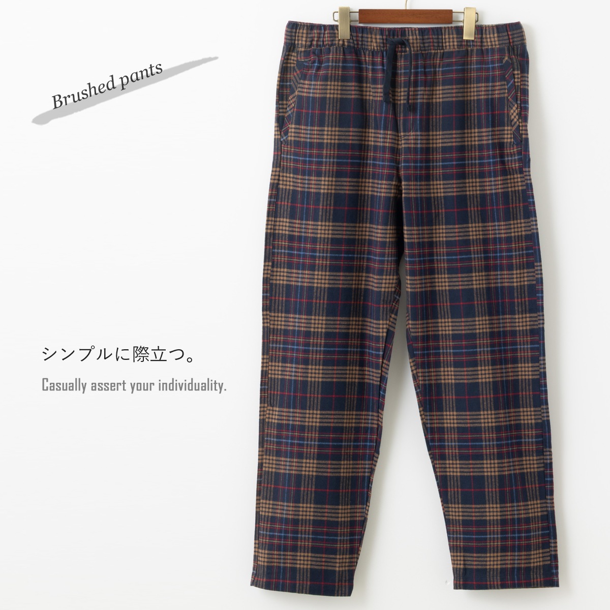 �٥󥷥㡼�ޥ� Ben Sherman �����å��� �ȥ饦���� �ѥ�� �������ͥ��ӡ� REGULAR FIT �����Ǻ� ��˥��å���