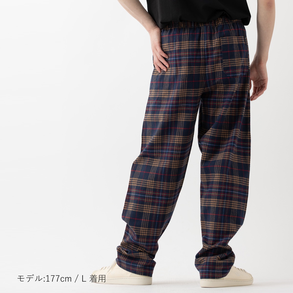 �٥󥷥㡼�ޥ� Ben Sherman �����å��� �ȥ饦���� �ѥ�� �������ͥ��ӡ� REGULAR FIT �����Ǻ� ��˥��å���