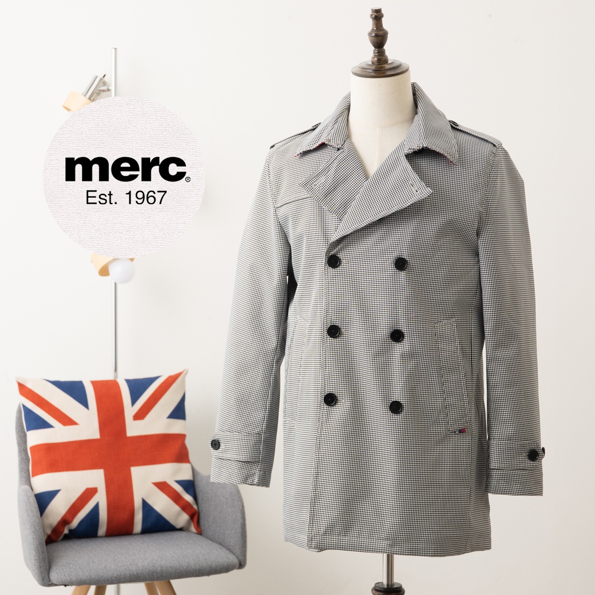 ��륯����ɥ� �ȥ��������� �ߥɥ�� ������ ���㥱�å� Merc London  �ɥå��ȥ����� ��Ļ�ʻ� �֥�å��ۥ磻�� �������� ��å��ե��å���� ���ե�