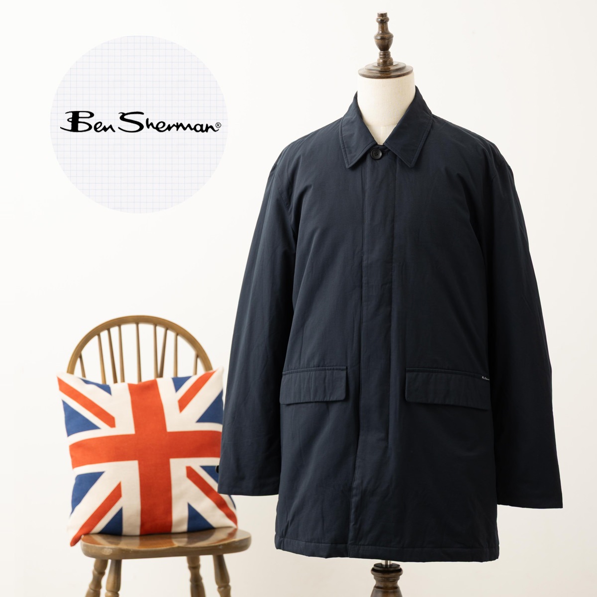 Ben Sherman �٥󥷥㡼�ޥ� �������ꥫ�������� ��å������������� �������ͥ��ӡ� �������� �ߥɥ��