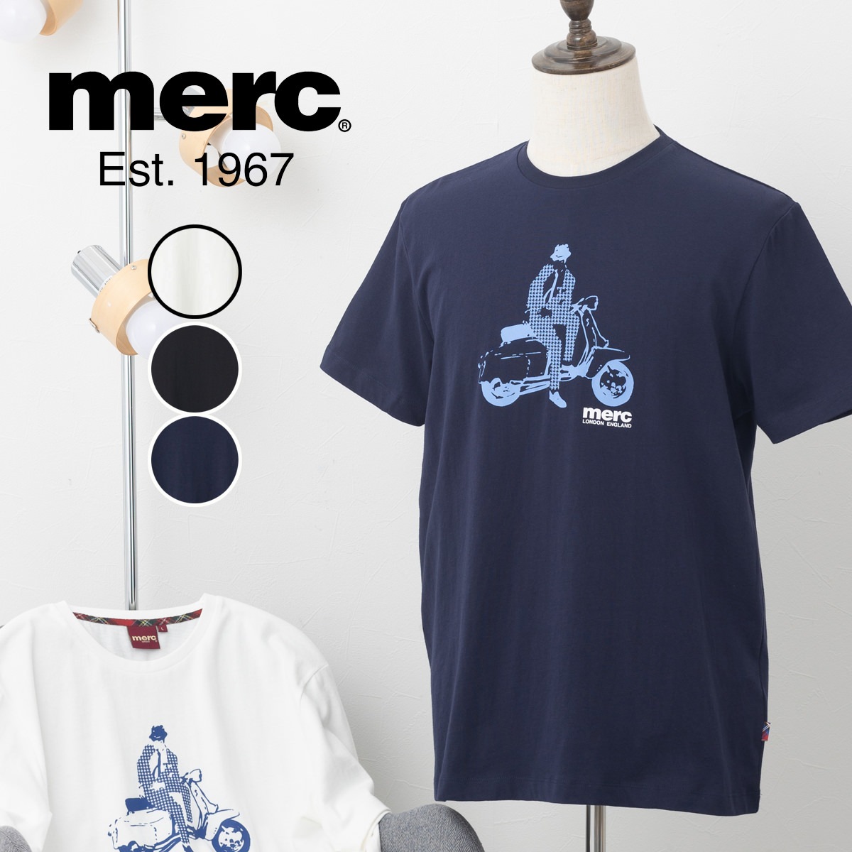 륯ɥ T 饤ץ Ⱦµ Merc London ֥å ͥӡ եۥ磻 60ǯ  եå 奢 åȥ