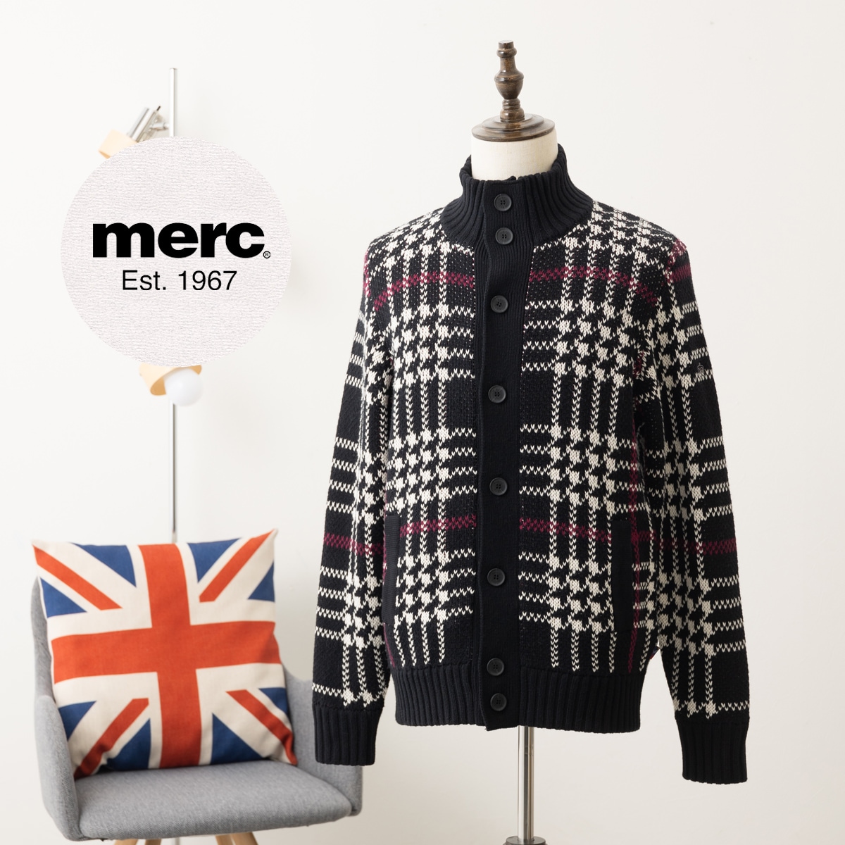 ��륯����ɥ� ����󥭡��˥åȥ����ǥ����� �ե��ͥ�ͥå� Merc London �֥�å� �����å� ������������å� �ȥåץ� �ߥɥ륦������ ���� ��å� ����ץ� �����å���