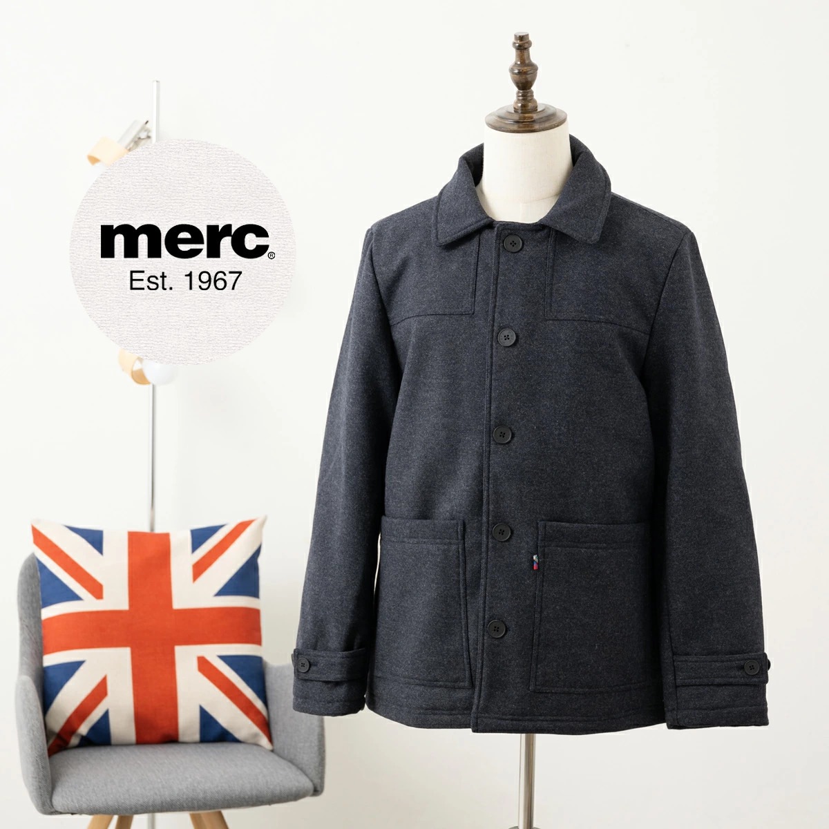 ��륯����ɥ� �ɥ󥭡����㥱�å� Merc London �ĥ����� W1 �ץ�ߥ��� �ͥ��ӡ��ޡ��� Jacket ���㥱�å� ��å��ե��å����