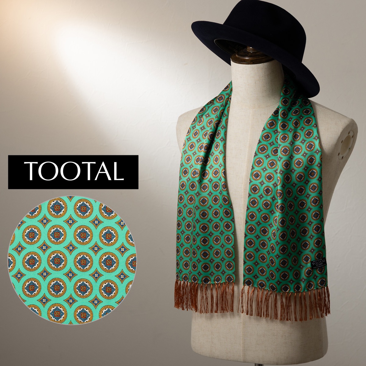 Tootal Vintage ��˥��å��� �ԥ奢 ���륯 �������� ���꡼�� ������ȥ�å� �ȥ������� ������ơ���