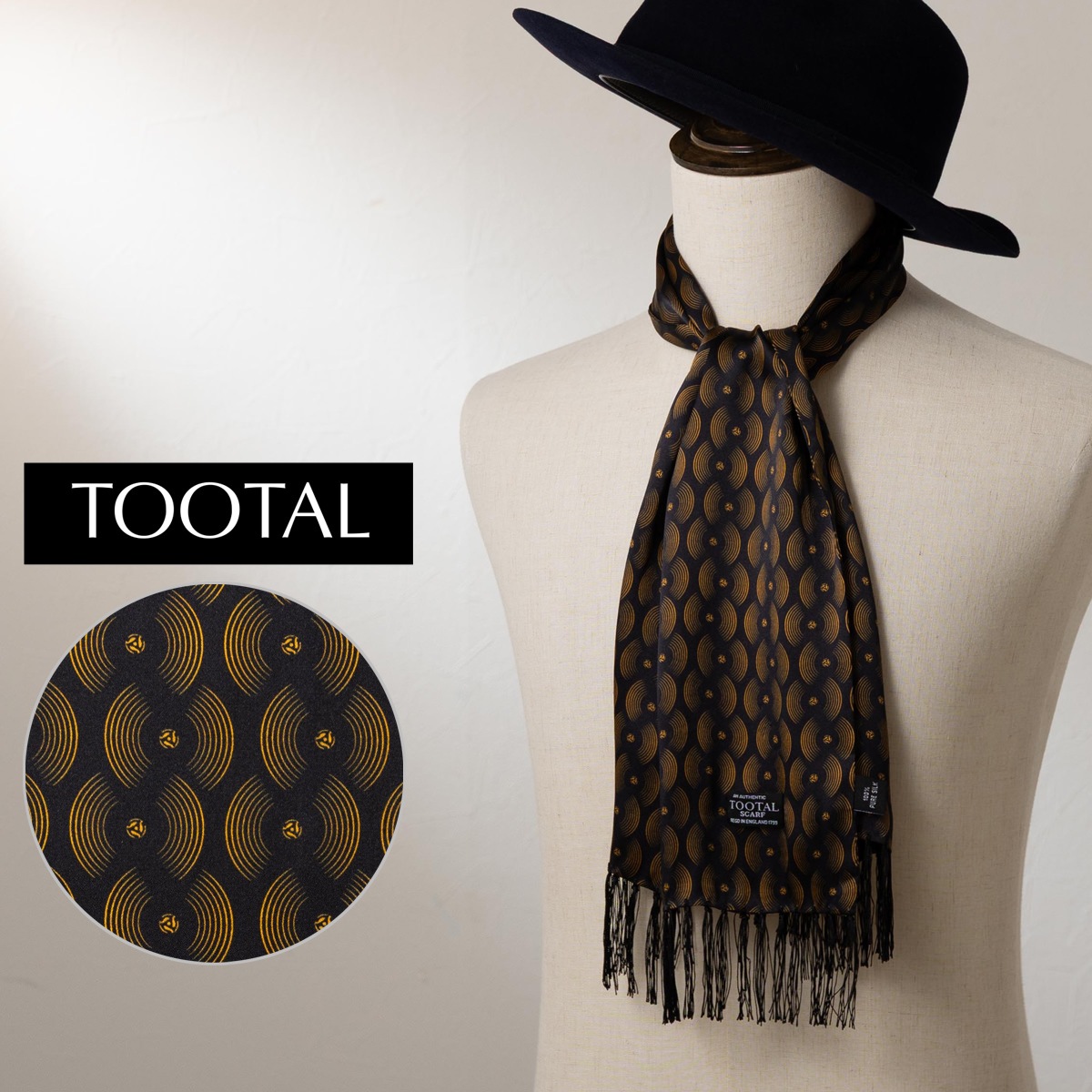Tootal Vintage ��˥��å��� �ԥ奢 ���륯 �������� ���ȡ��� ������ɥ֥�å� ���������� �ȥ������� ������ơ��� 