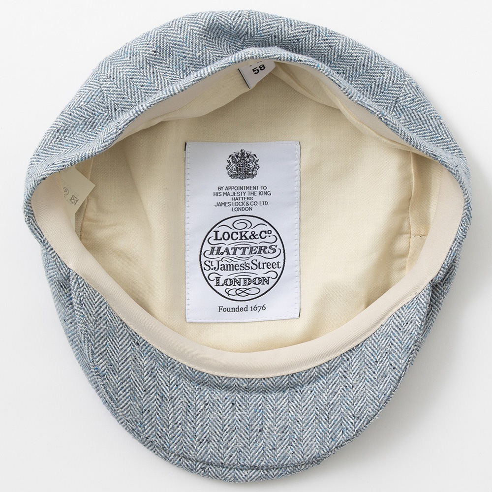 James Lock �������ॹ���å� �ϥ���� GILL ���� ���륯 BLUE HERRINGBONE �֥롼 �إ��ܡ���