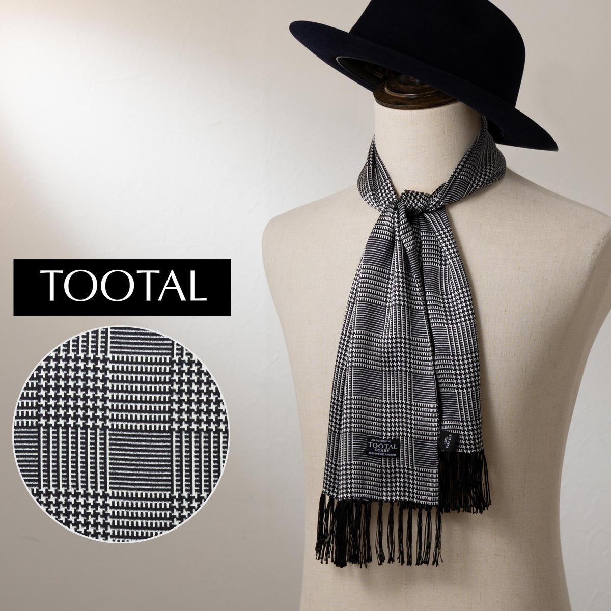 Tootal Vintage ��˥��å��� �ԥ奢 ���륯 �������� ���ȡ��� �֥�å� ���������å� �ȥ������� ������ơ���