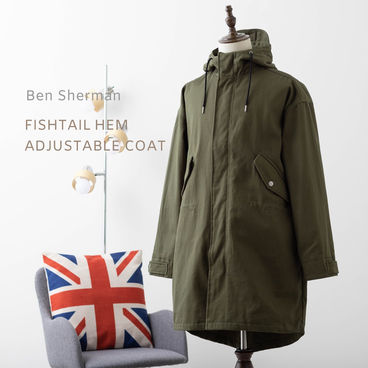 Ben Sherman �٥󥷥㡼�ޥ� �ե��å���ơ��륳���� ��å������� ����ե顼����