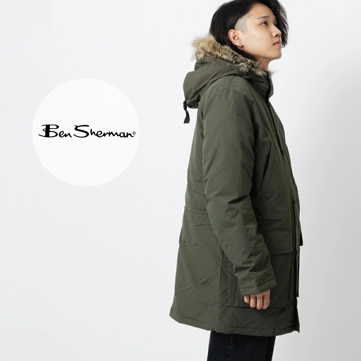 Ben Sherman �٥󥷥㡼�ޥ� ��å������� ����ƥåɥ������ƥ��å��ѡ��� �ե��쥹�ȥʥ���