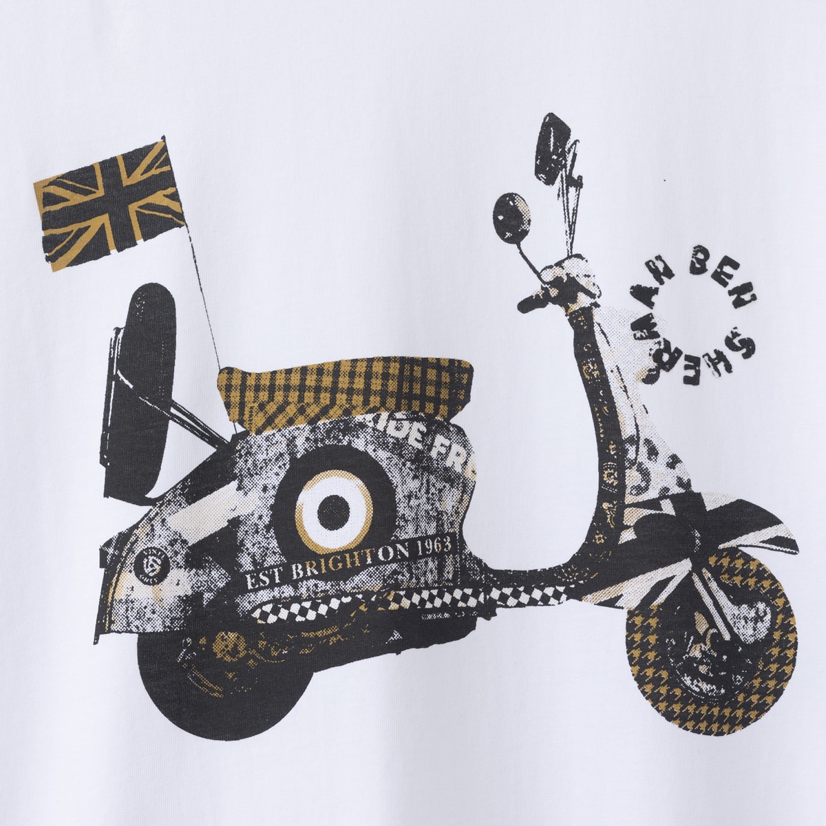Ben Sherman �٥󥷥㡼�ޥ� T����� Ⱦµ �ۥ磻�� ���������� �ץ��� �������˥å����åȥ� �쥮��顼�ե��å�