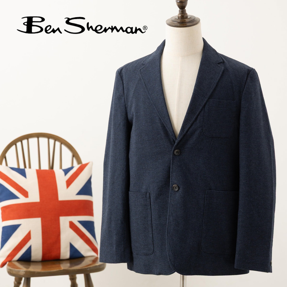 Ben Sherman �٥󥷥㡼�ޥ� �֥쥶�� �ѥԡ��ȥ������� �ơ��顼�ɥ��㥱�å� �ޥ�� �쥮��顼�ե��å� 