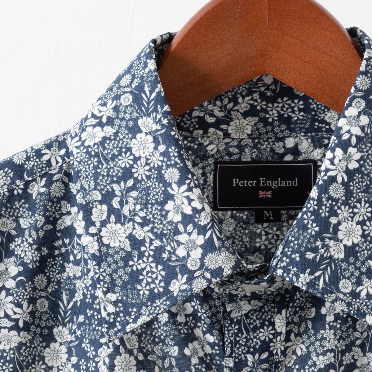 タグ付新品 OLD ENGLAND ネイビー 水玉 長袖シャツ