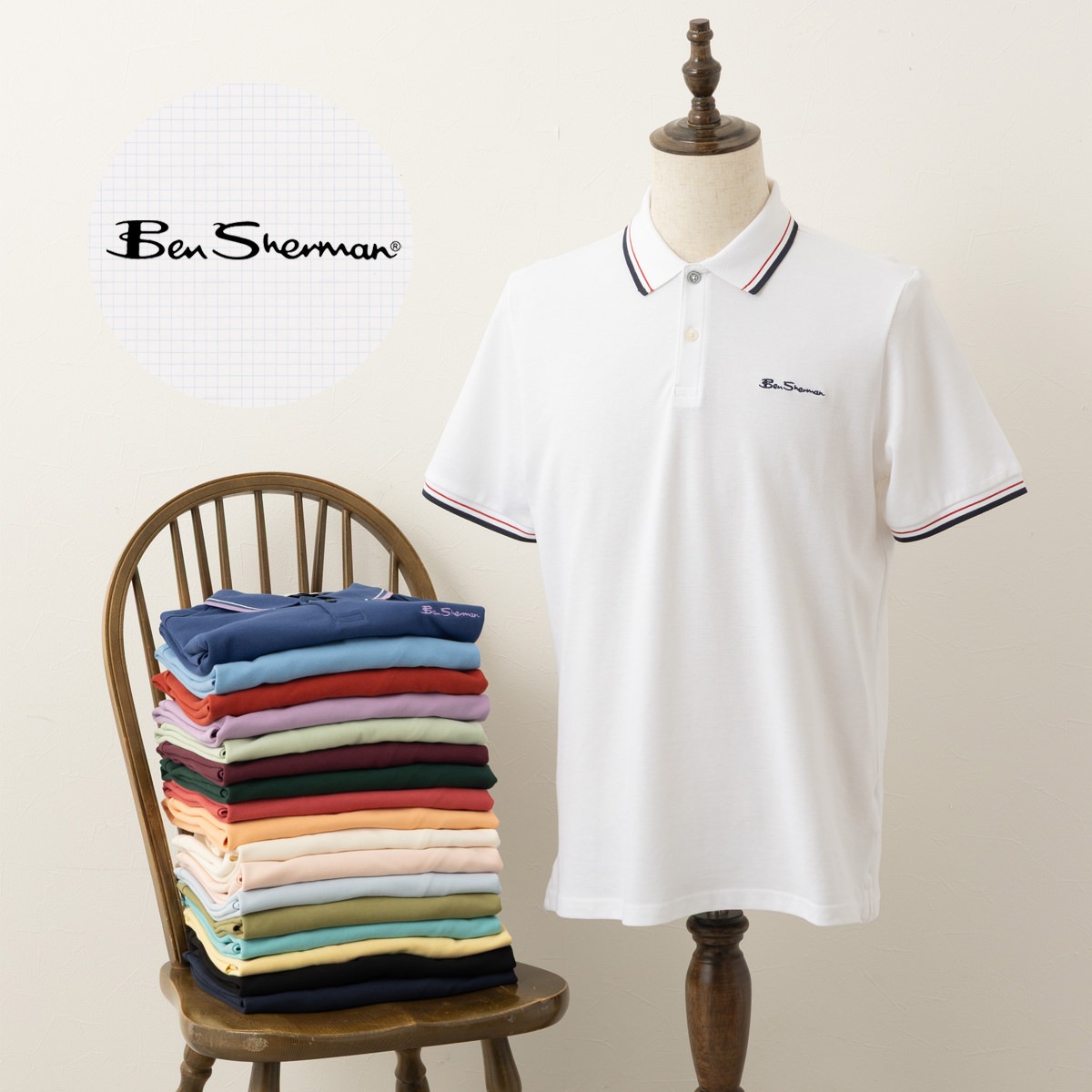 Ben Sherman �٥󥷥㡼�ޥ� �ݥ������ �쥮��顼�ե��å� ���åȥ� ��˥��å��� 