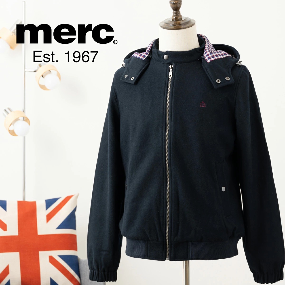 ��륯����ɥ� �ϥ��ȥ󥸥㥱�å� �����󥰥ȥå�  Merc London ���ȥ� ������ �ͥ��ӡ�  ������������å� �ա����դ� �ա��ɼ�곰����ǽ ���